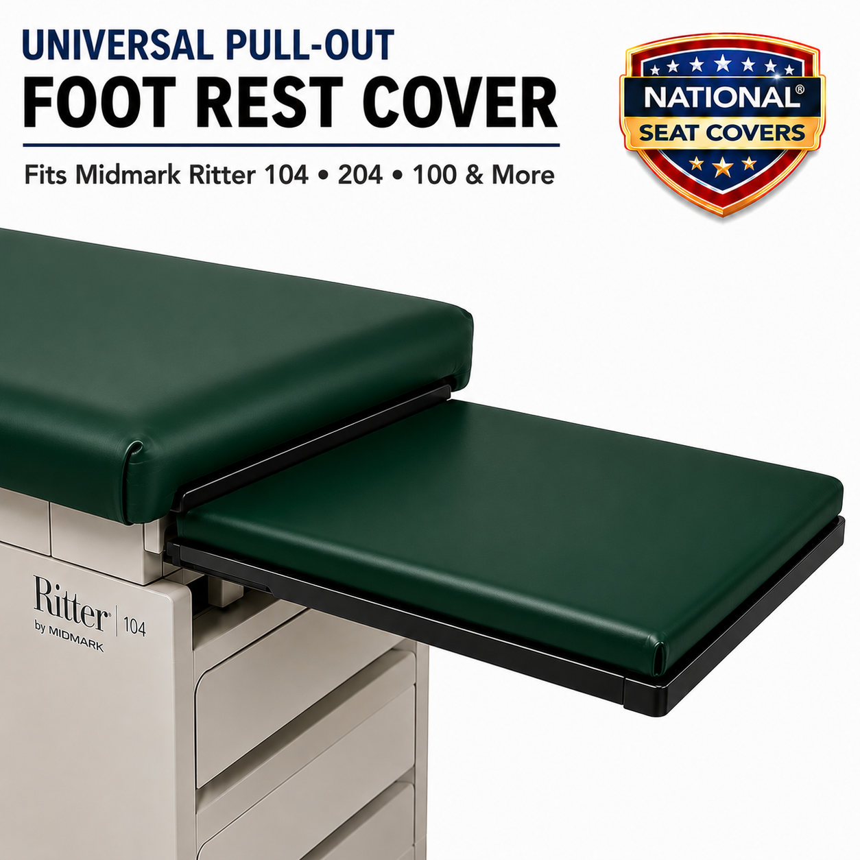 Midmark Ritter Replacement Pull-Out Footrest Vinyl Cover