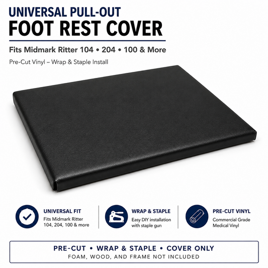 Midmark Ritter Replacement Pull-Out Footrest Vinyl Cover