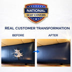 DIY Restaurant Booth Commercial Grade Vinyl Seat Bottom Custom Fit Replacement Cover - DIY STAPLE ON Installation With Color Choices
