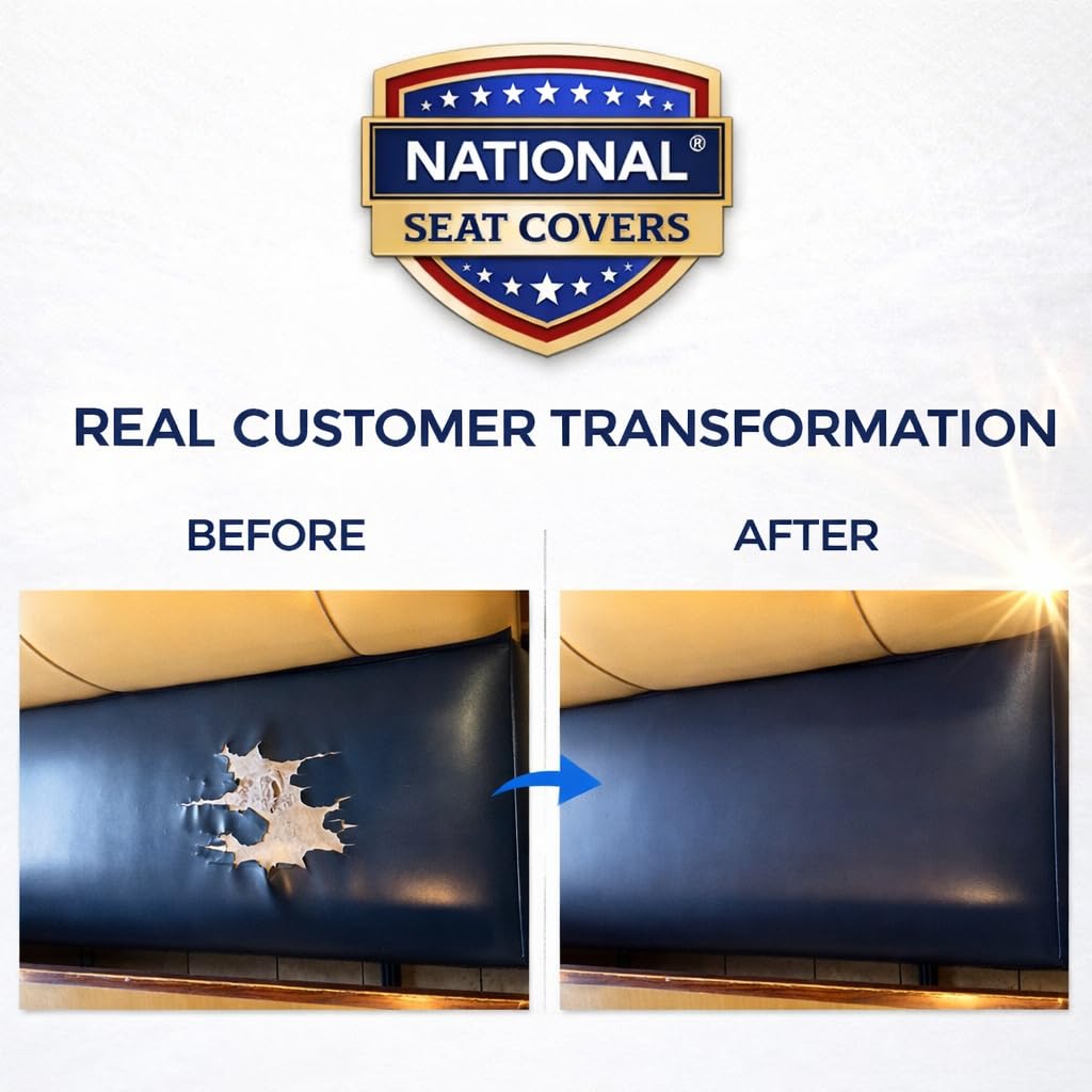 DIY Restaurant Booth Commercial Grade Vinyl Seat Bottom Custom Fit Replacement Cover - DIY STAPLE ON Installation With Color Choices