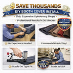 DIY Restaurant Booth Commercial Grade Vinyl Seat Bottom Custom Fit Replacement Cover - DIY STAPLE ON Installation With Color Choices