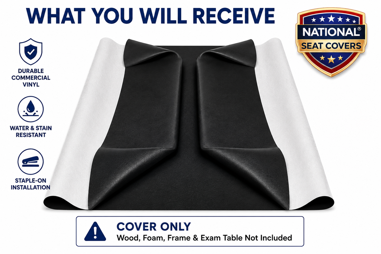 Midmark / Ritter 404 - Exam Table Top Replacement Vinyl Cover DIY- STAPLE ON