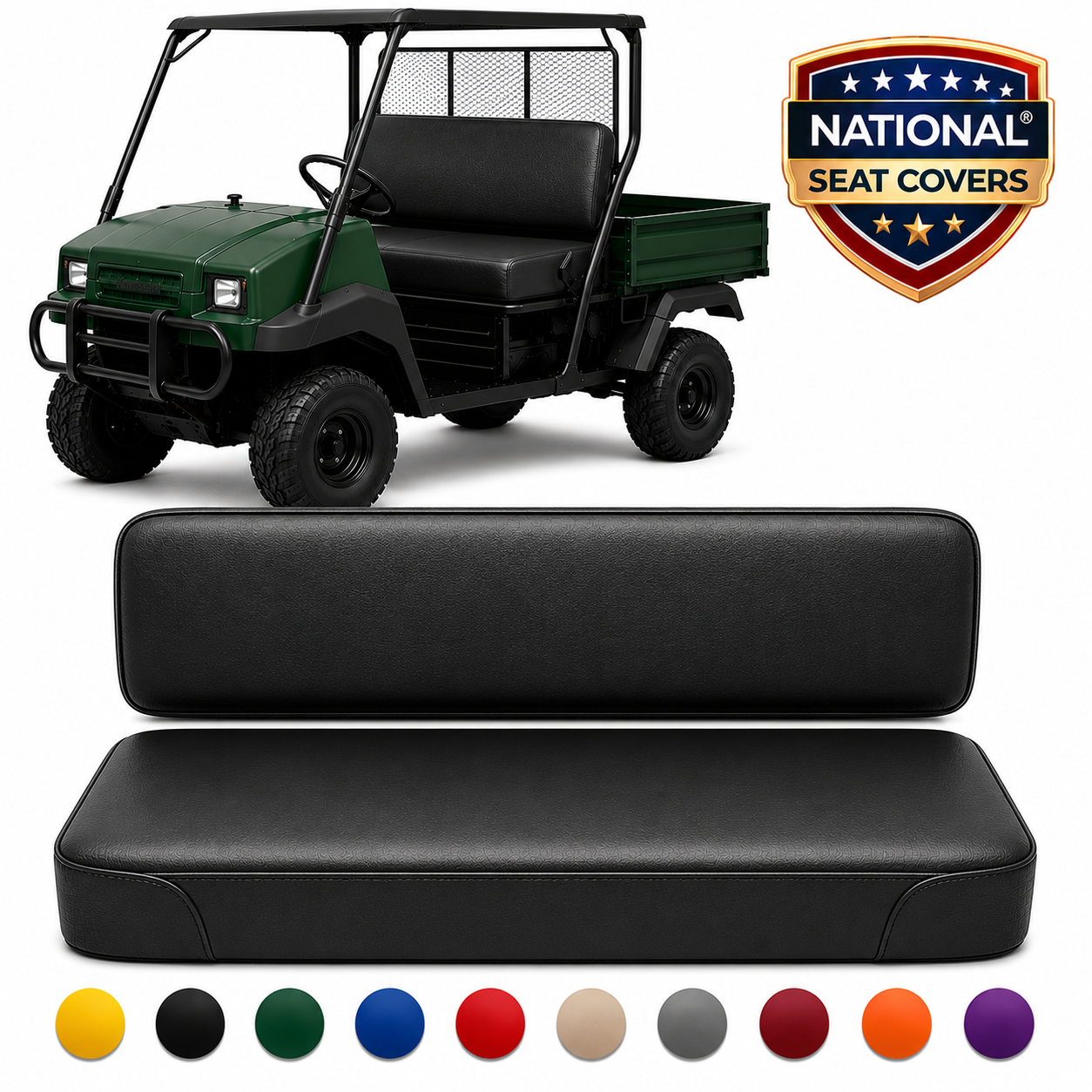 Kawasaki Mule 2500 2510 3000 3010 DIY Vinyl Seat Cover Replacement Set 1993-2008