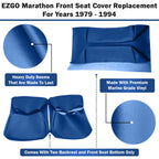 Bar Stool Covers 4 less EZGO Marathon Golf Cart Front Seat Cover Replacement Set Made with Premium Marine Grade Vinyl - Staple On Installation