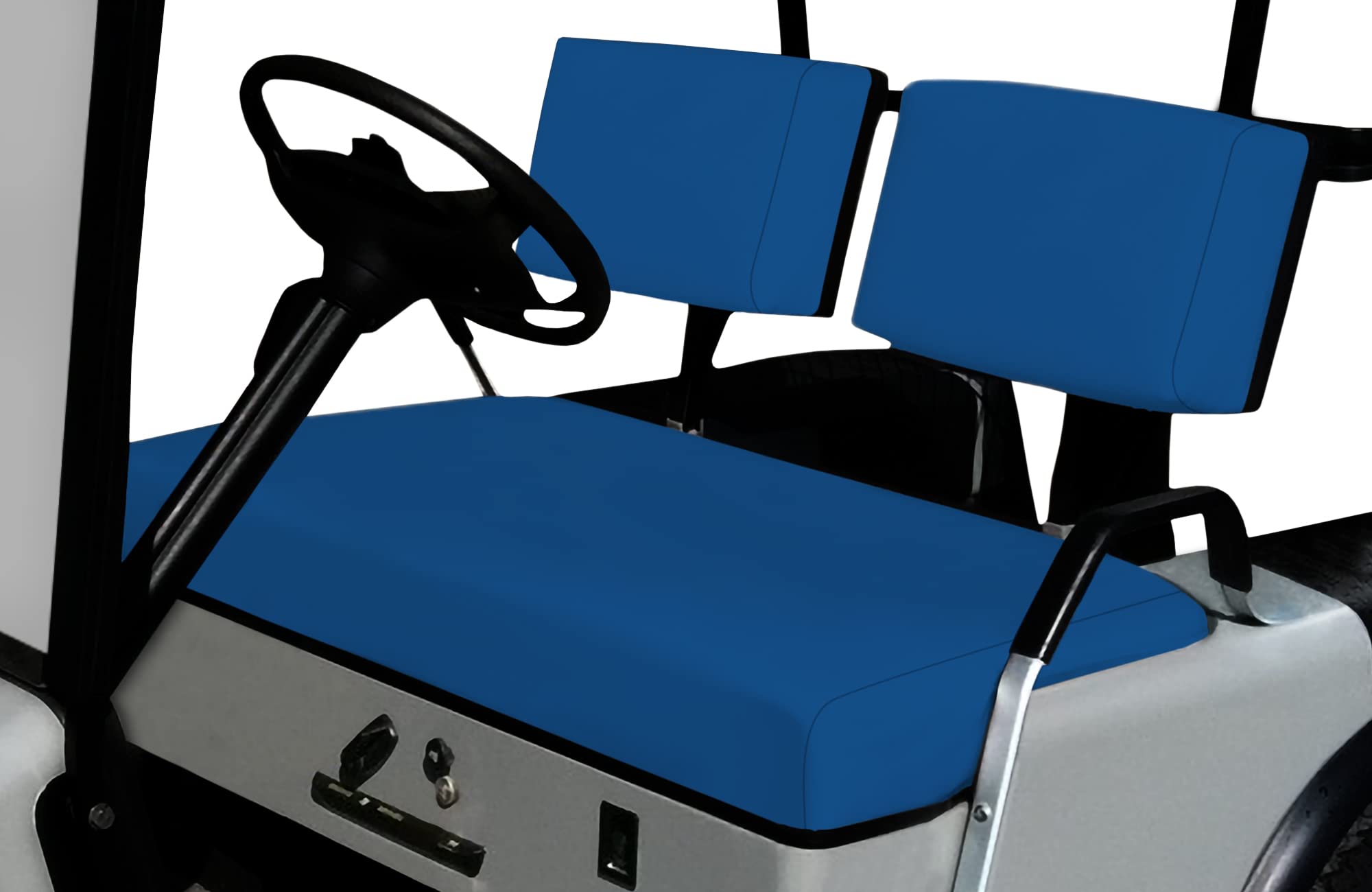 Bar Stool Covers 4 less EZGO Marathon Golf Cart Front Seat Cover Replacement Set Made with Premium Marine Grade Vinyl - Staple On Installation