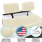 Club Car Pre-2000 DS Golf Cart Front Replacement Seat Cover Set Made with Marine Grade Vinyl - Staple On Installation