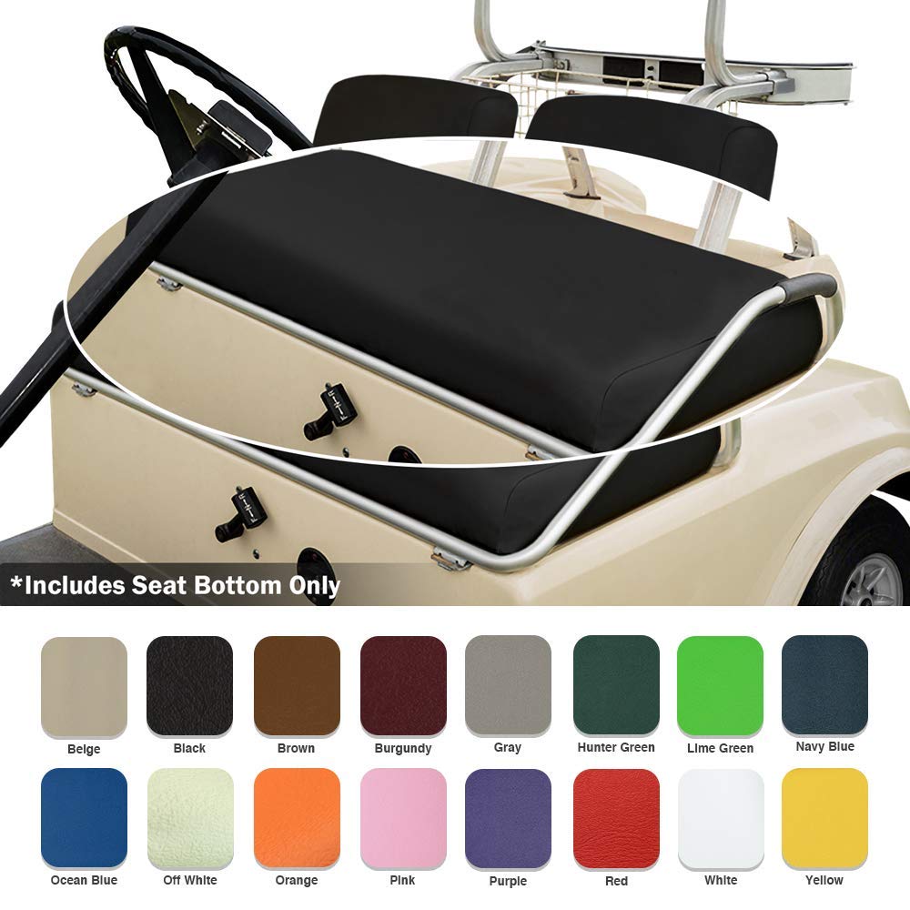 Front Seat Bottom Only Replacement Cover for Club Car Pre-2000 DS Golf Cart - Marine Grade Vinyl - DIY Staple On Installation
