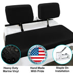 Club Car Pre-2000 DS Golf Cart Front Replacement Seat Cover Set Made with Marine Grade Vinyl - Staple On Installation