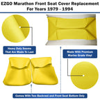 Bar Stool Covers 4 less EZGO Marathon Golf Cart Front Seat Cover Replacement Set Made with Premium Marine Grade Vinyl - Staple On Installation