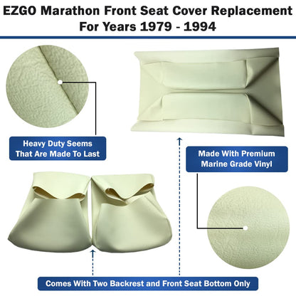EZGO Marathon Golf Cart Front Seat Cover Set – Vinyl