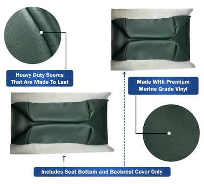 Club Car Pre-2000 DS Golf Cart Front Replacement Seat Cover Set Made with Marine Grade Vinyl - Staple On Installation