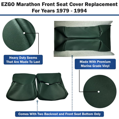 EZGO Marathon Golf Cart Front Seat Cover Set – Vinyl