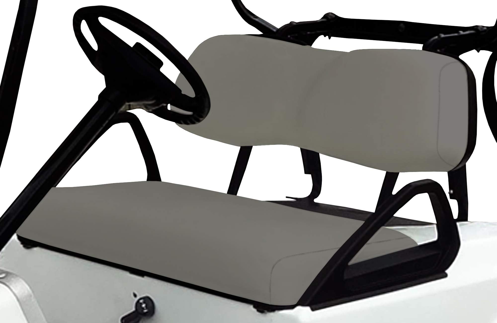 Club Car DS Golf Cart Replacement Front Vinyl Seat Cover Set - DIY Staple On Installation