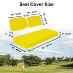 Club Car Pre-2000 DS Golf Cart Front Replacement Seat Cover Set Made with Marine Grade Vinyl - Staple On Installation