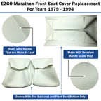 Bar Stool Covers 4 less EZGO Marathon Golf Cart Front Seat Cover Replacement Set Made with Premium Marine Grade Vinyl - Staple On Installation