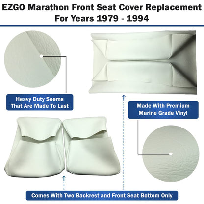 EZGO Marathon Golf Cart Front Seat Cover Set – Vinyl
