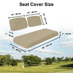 Club Car Pre-2000 DS Golf Cart Front Replacement Seat Cover Set Made with Marine Grade Vinyl - Staple On Installation