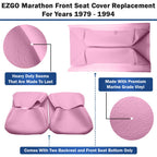 Bar Stool Covers 4 less EZGO Marathon Golf Cart Front Seat Cover Replacement Set Made with Premium Marine Grade Vinyl - Staple On Installation