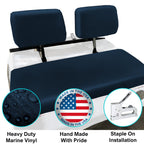 Bar Stool Covers 4 less EZGO Marathon Golf Cart Front Seat Cover Replacement Set Made with Premium Marine Grade Vinyl - Staple On Installation