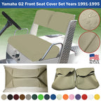 Yamaha G2 - G9 Golf Cart Front Seat Cover Replacement Set Made with Premium Marine Grade Vinyl - Staple On Installation