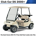 Club Car DS Golf Cart Replacement Front Vinyl Seat Cover Set - DIY Staple On Installation