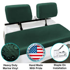 Bar Stool Covers 4 less EZGO Marathon Golf Cart Front Seat Cover Replacement Set Made with Premium Marine Grade Vinyl - Staple On Installation