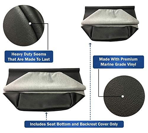 Club Car Precedent Golf Cart Front Replacement Seat Cover Set Made with Heavy Duty Marine Grade Vinyl - Staple On Installation