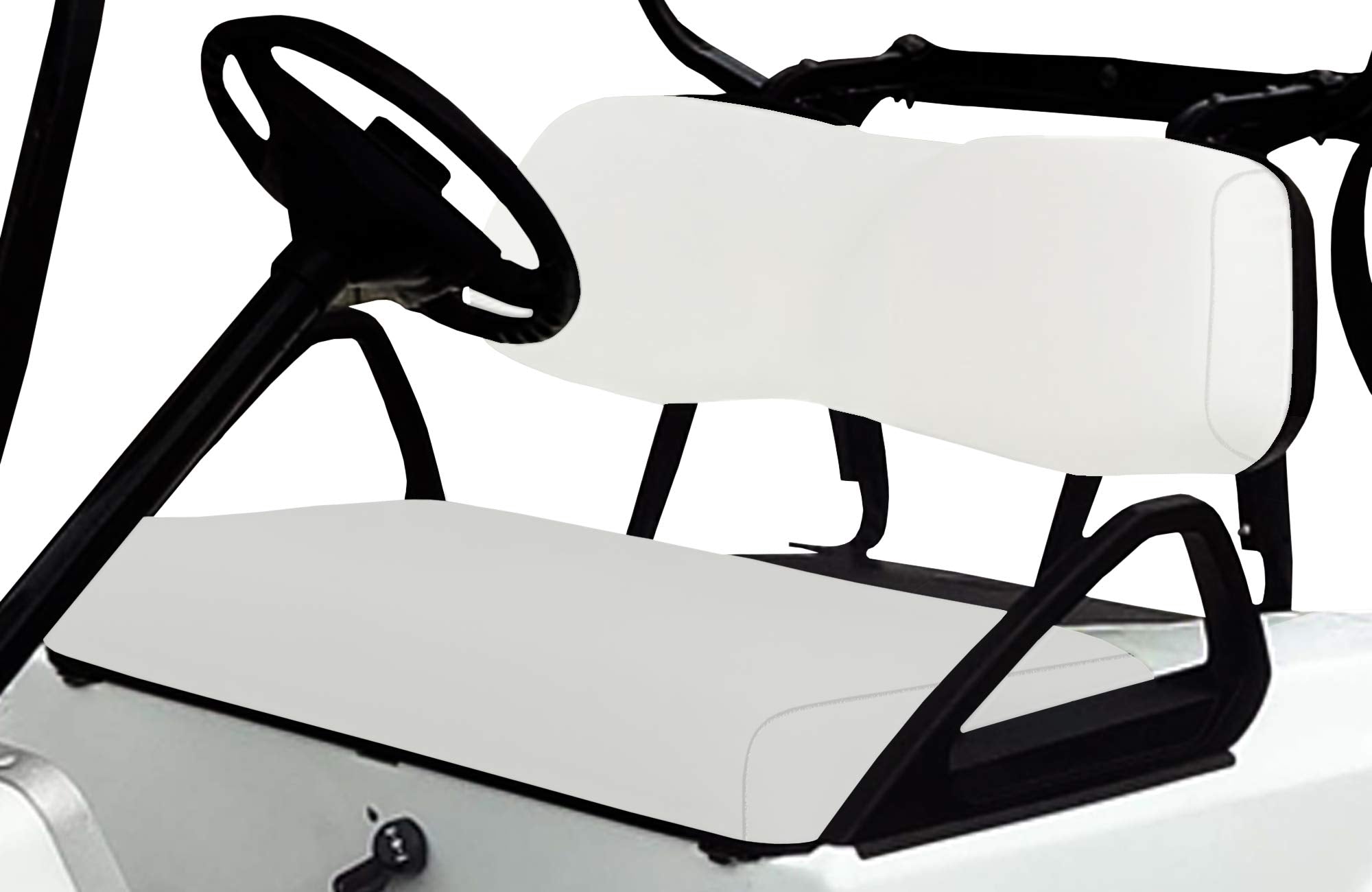 Club Car DS Golf Cart Replacement Front Vinyl Seat Cover Set - DIY Staple On Installation