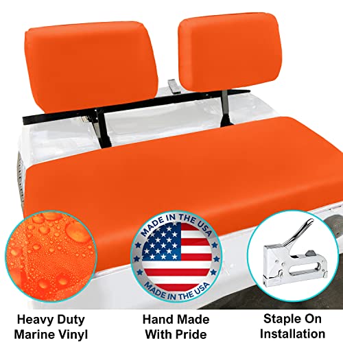 Club Car Pre-2000 DS Golf Cart Front Replacement Seat Cover Set Made with Marine Grade Vinyl - Staple On Installation