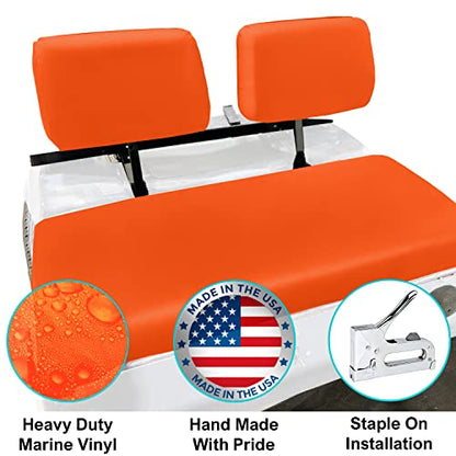 Club Car Pre-2000 DS Golf Cart Front Replacement Seat Cover Set Made with Marine Grade Vinyl - Staple On Installation