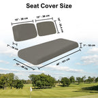 Club Car Pre-2000 DS Golf Cart Front Replacement Seat Cover Set Made with Marine Grade Vinyl - Staple On Installation