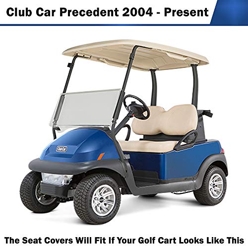 Club Car Precedent Golf Cart Front Replacement Seat Cover Set Made with Heavy Duty Marine Grade Vinyl - Staple On Installation