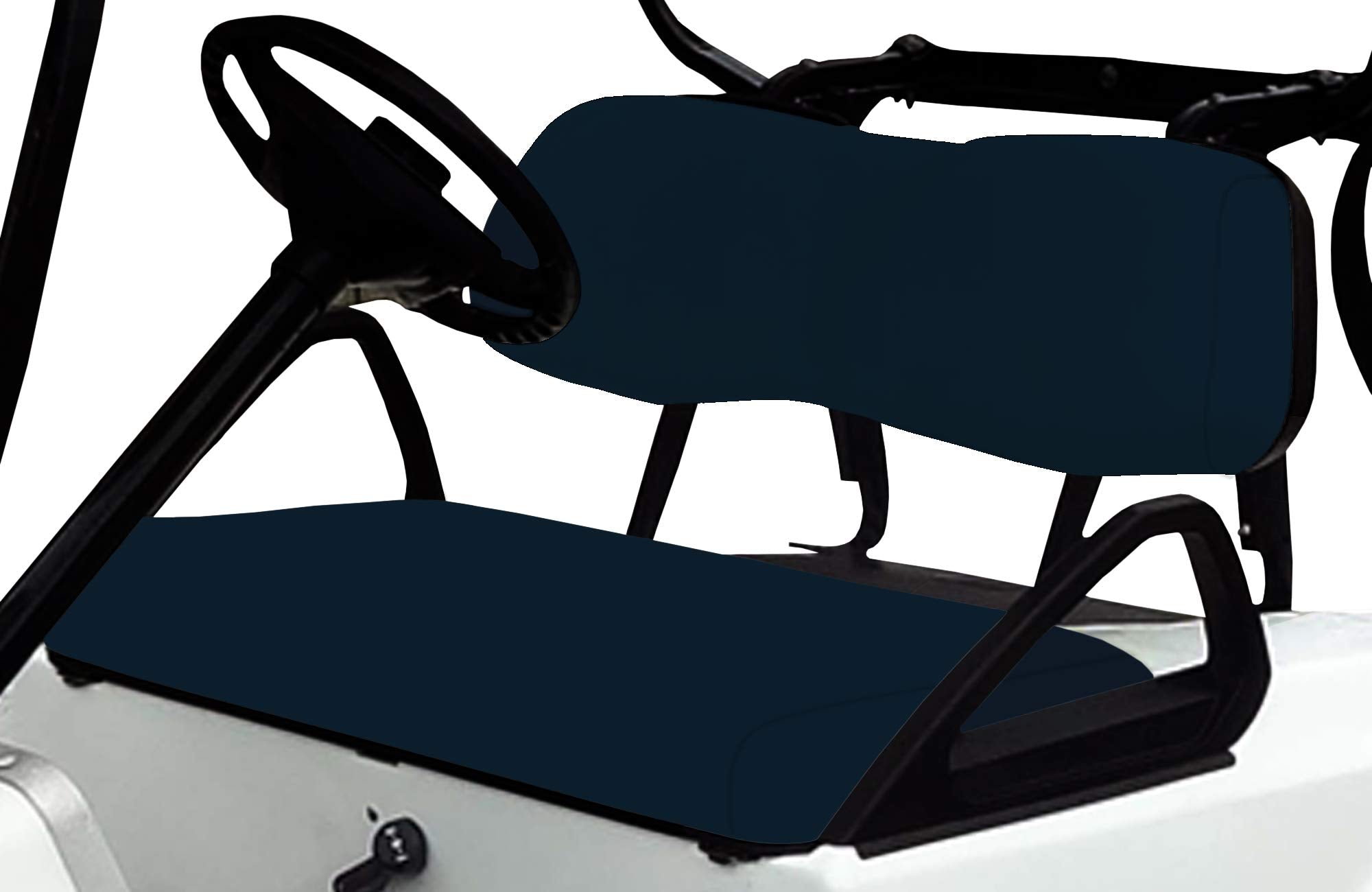 Club Car DS Golf Cart Replacement Front Vinyl Seat Cover Set - DIY Staple On Installation
