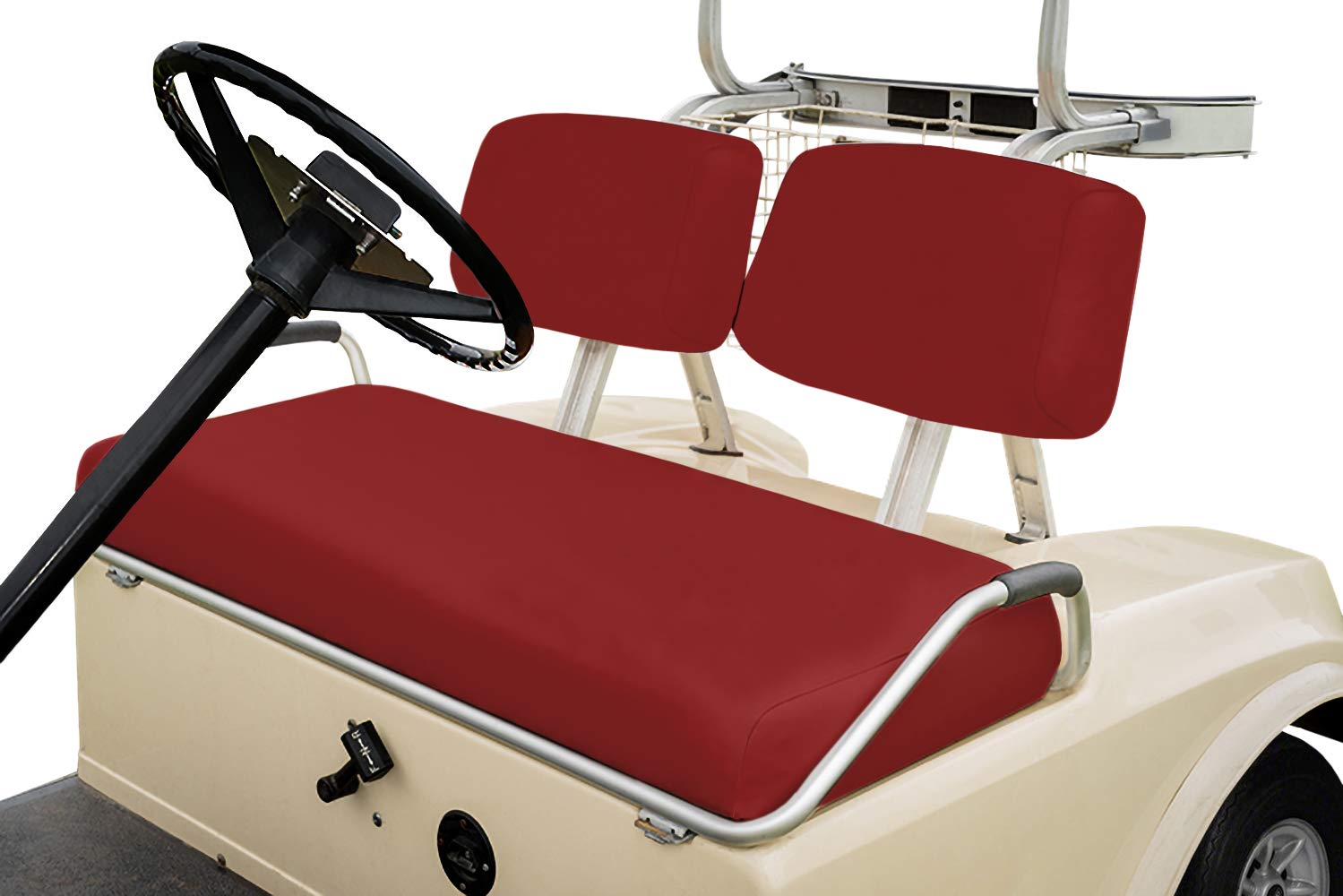 Club Car Pre-2000 DS Golf Cart Front Replacement Seat Cover Set Made with Marine Grade Vinyl - Staple On Installation