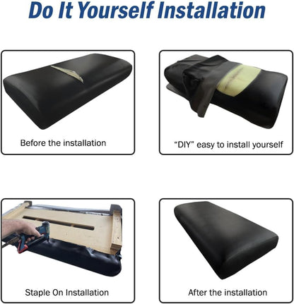 DIY Restaurant Booth Commercial Grade Vinyl Seat Bottom Replacement Cover - DIY STAPLE ON Installation