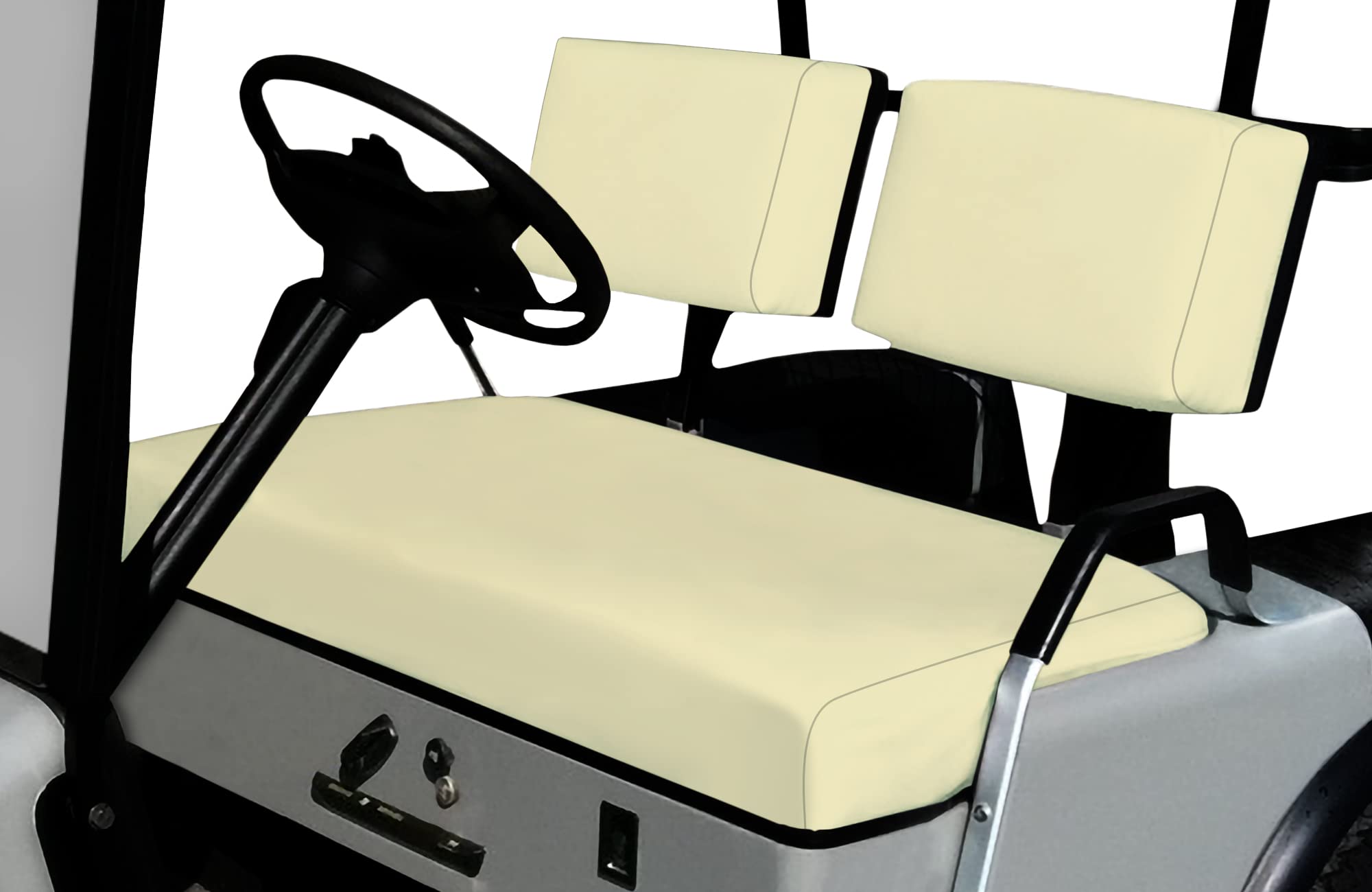 Bar Stool Covers 4 less EZGO Marathon Golf Cart Front Seat Cover Replacement Set Made with Premium Marine Grade Vinyl - Staple On Installation