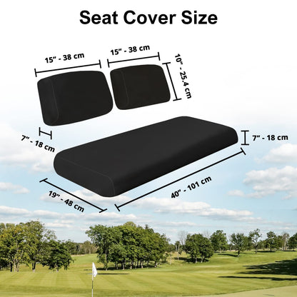 Club Car Pre-2000 DS Golf Cart Front Replacement Seat Cover Set Made with Marine Grade Vinyl - Staple On Installation