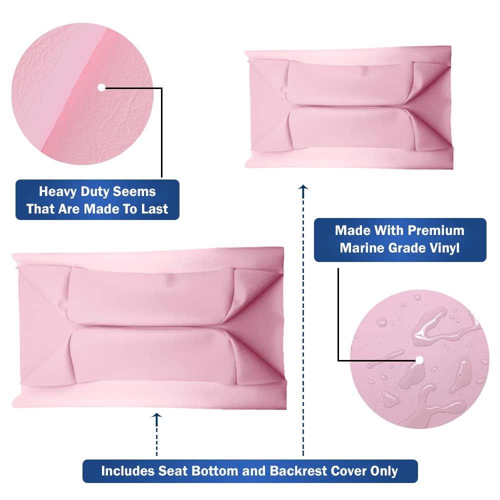 Club Car Pre-2000 DS Golf Cart Front Replacement Seat Cover Set Made with Marine Grade Vinyl - Staple On Installation