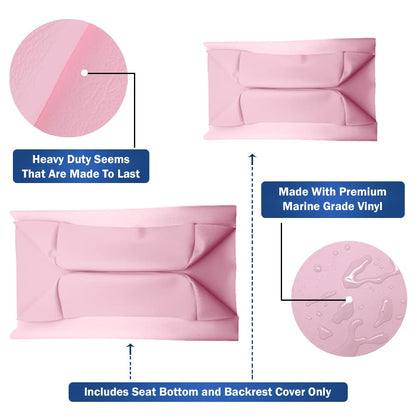 Club Car Pre-2000 DS Golf Cart Front Replacement Seat Cover Set Made with Marine Grade Vinyl - Staple On Installation