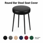 Round Bar Stool Seat Cover Staple-On Heavy Duty Vinyl Restaurant Office Medical