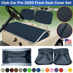 Club Car Pre-2000 DS Golf Cart Front Replacement Seat Cover Set Made with Marine Grade Vinyl - Staple On Installation