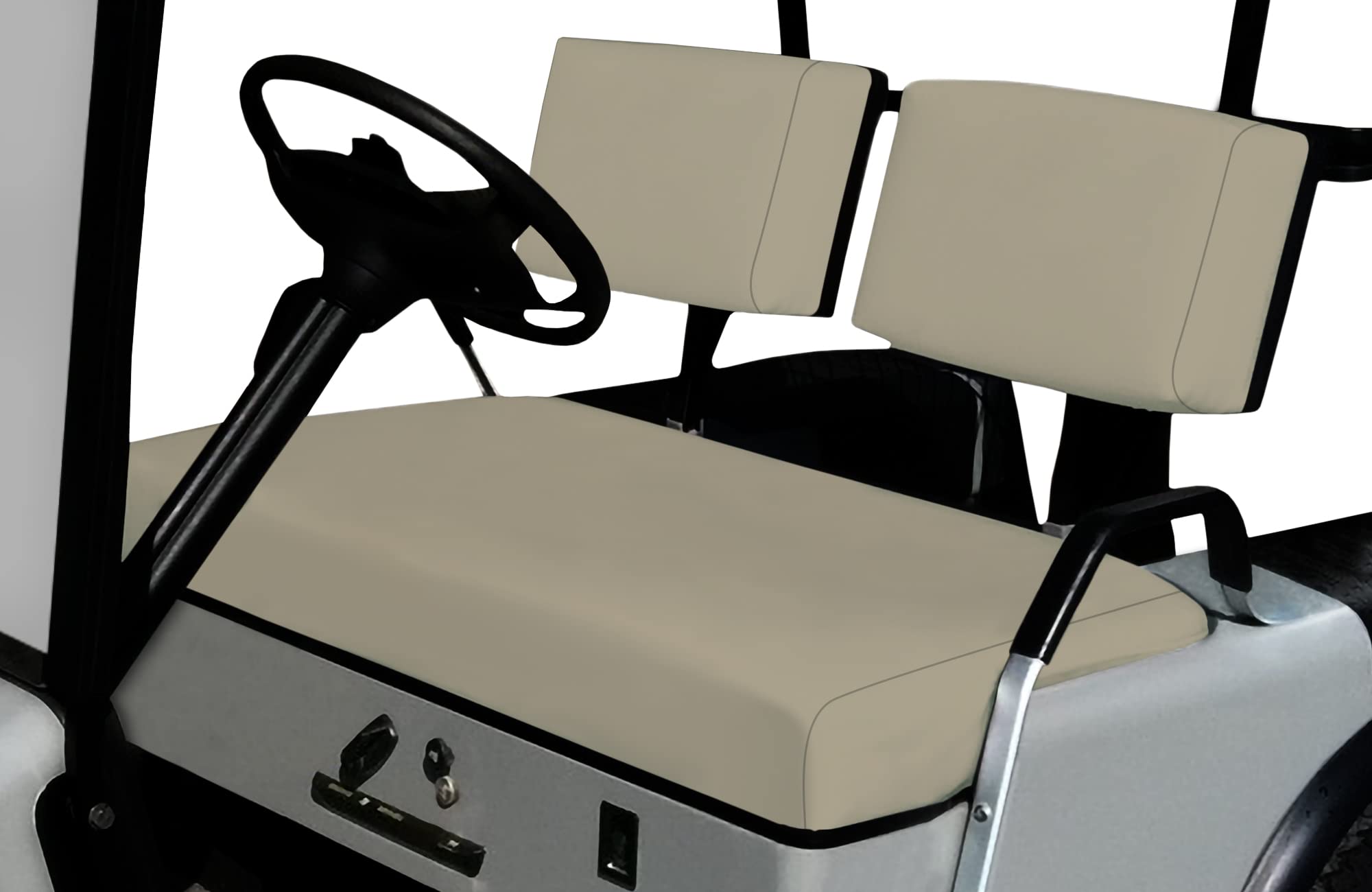 Bar Stool Covers 4 less EZGO Marathon Golf Cart Front Seat Cover Replacement Set Made with Premium Marine Grade Vinyl - Staple On Installation