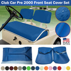 Club Car Pre-2000 DS Golf Cart Front Replacement Seat Cover Set Made with Marine Grade Vinyl - Staple On Installation