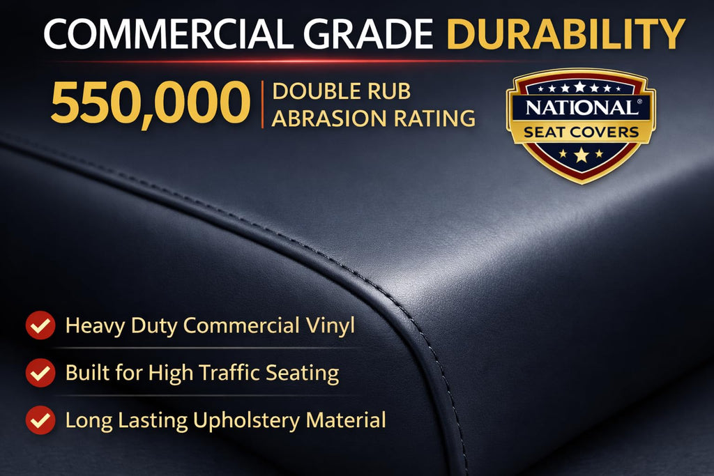 DIY Restaurant Booth Commercial Grade Vinyl Seat Bottom Custom Fit Replacement Cover - DIY STAPLE ON Installation With Color Choices