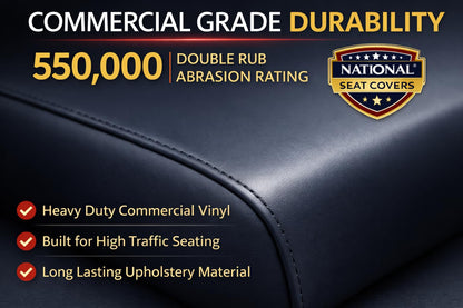 DIY Restaurant Booth Commercial Grade Vinyl Seat Bottom Replacement Cover - DIY STAPLE ON Installation