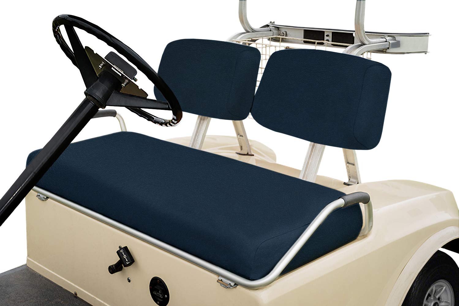 Club Car Pre-2000 DS Golf Cart Front Replacement Seat Cover Set Made with Marine Grade Vinyl - Staple On Installation