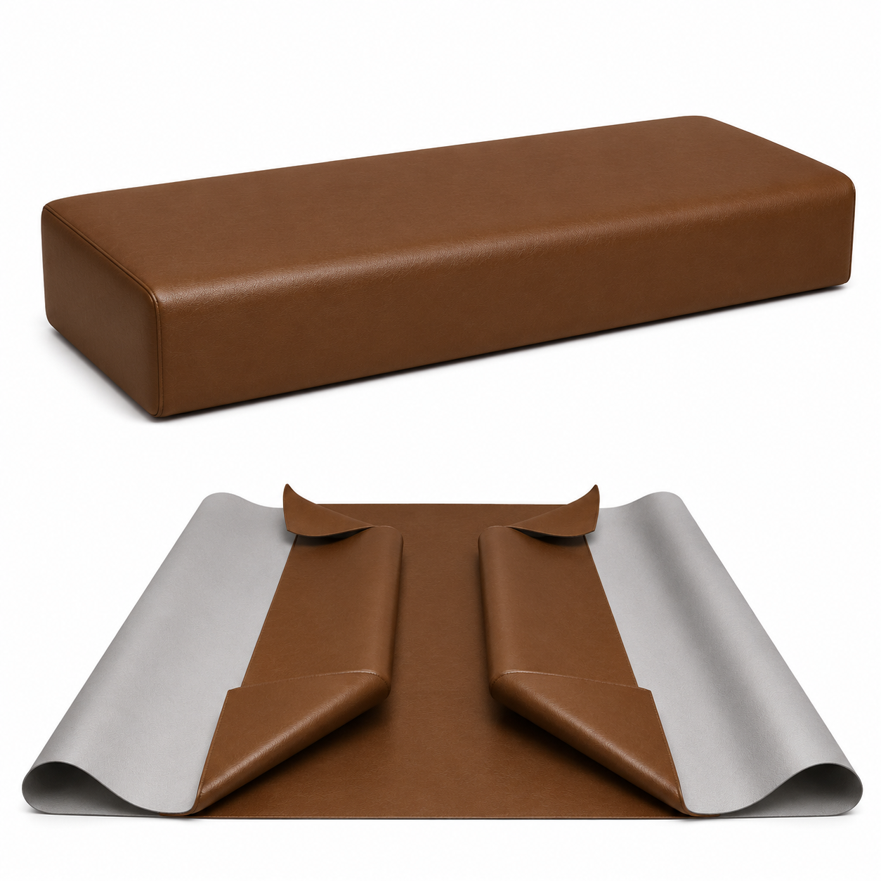 DIY Restaurant Booth Commercial Grade Vinyl Seat Bottom Replacement Cover - DIY STAPLE ON Installation