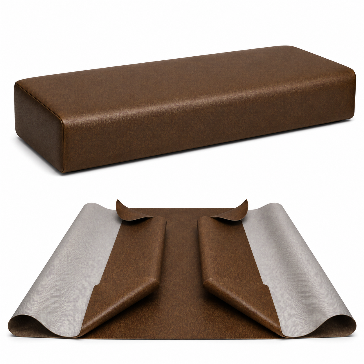 DIY Restaurant Booth Commercial Grade Vinyl Seat Bottom Replacement Cover - DIY STAPLE ON Installation