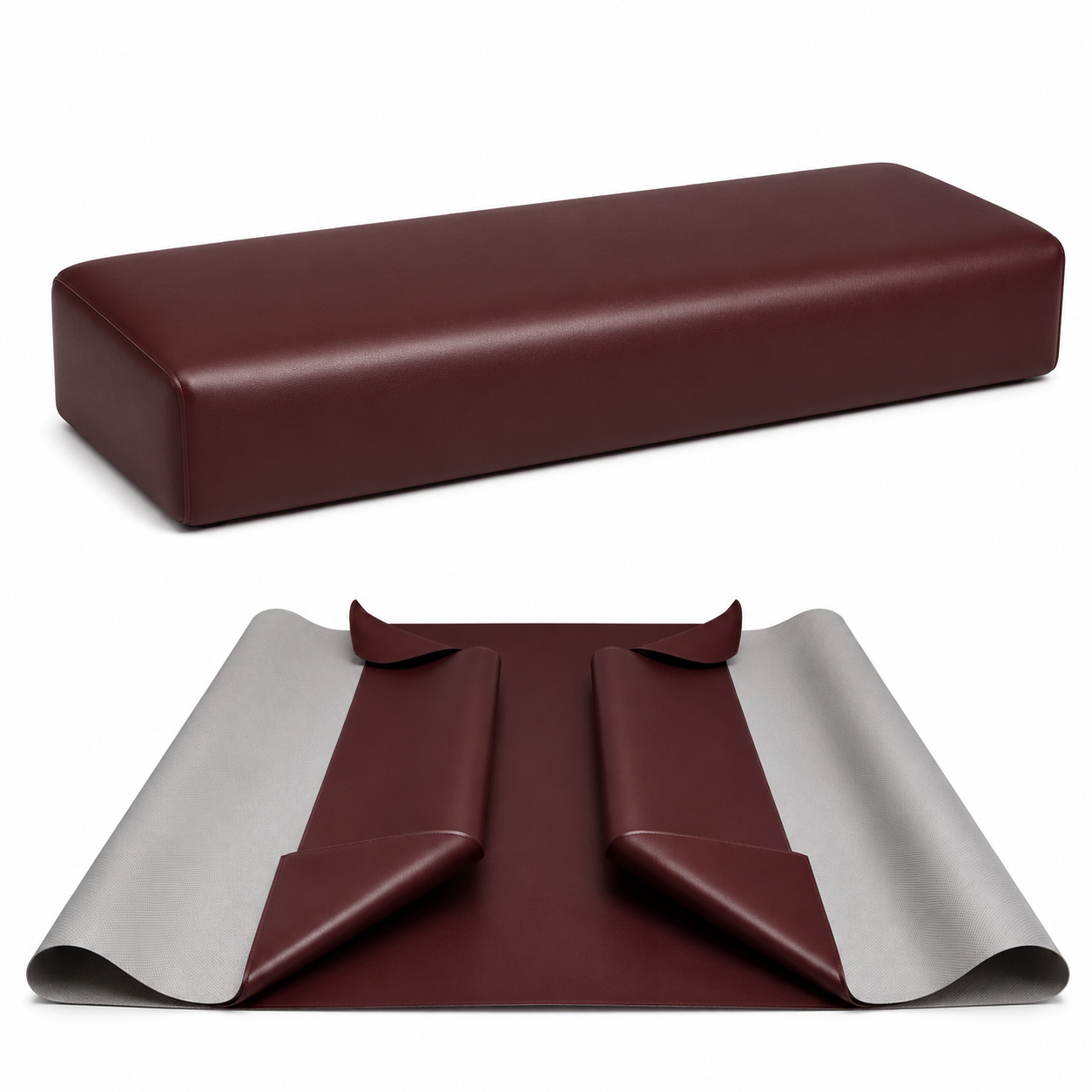 DIY Restaurant Booth Commercial Grade Vinyl Seat Bottom Replacement Cover - DIY STAPLE ON Installation