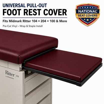 Midmark Ritter Replacement Pull-Out Footrest Vinyl Cover